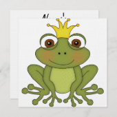 Fairy Tale Frog Prinz mit Krone Einladung (Vorne/Hinten)