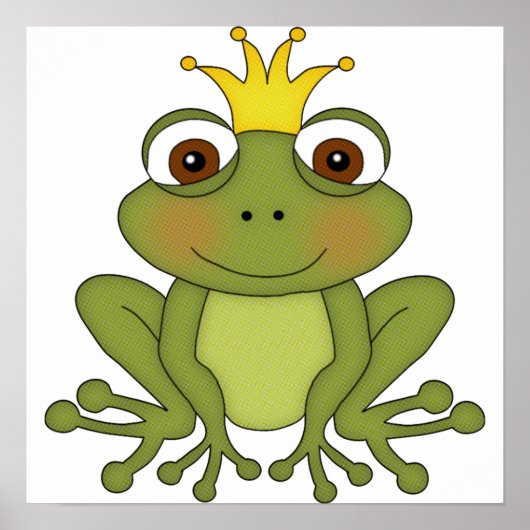 Fairy Tale Frog Prinz mit Kronen Poster (Vorne)