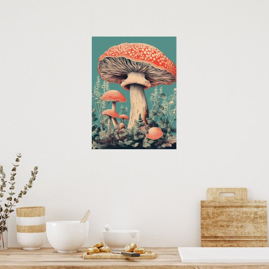 Fairy Tale Fungi Poster (Küche)