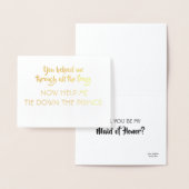 Fairy Tale Funny Bridesmaid Vorschlag Folienkarte (Anzeige)