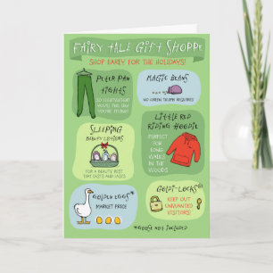 Fairy Tale Geschenk Shoppe Funny Christmas Weihnac Feiertagskarte
