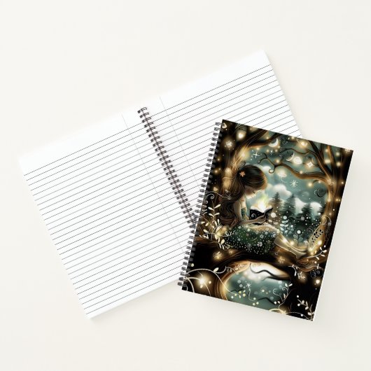 Fairy Tale Girls Reading by Starlight Notizblock (Innenseite)