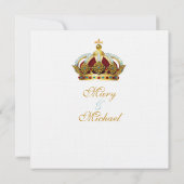 Fairy Tale Gold Royal Crown Save the Date (Rückseite)