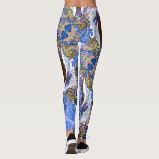 Fairy Tale Hearts Blue Leggings (Rückseite)