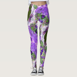 Fairy Tale Hearts Purple Leggings