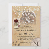 Fairy Tale Hochzeit Vintage Burg Rose Kuppel Einladung (Vorderseite)