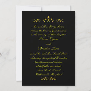 Fairy Tale in Black Wedding Invitation (schwarz) Einladung