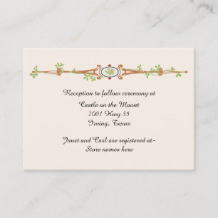 Fairy Tale Ivory Wedding Information Card Begleitkarte