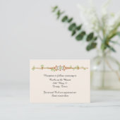 Fairy Tale Ivory Wedding Information Card Begleitkarte (Stehend Vorderseite)