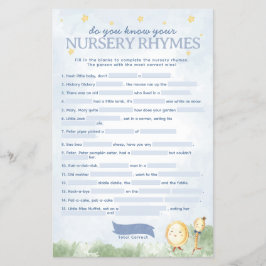 Fairy Tale Kinderzimmer Rhyme Baby Showspiel Flyer