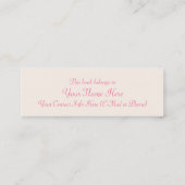 Fairy Tale Kiss Lesezeichen Mini Visitenkarte (Rückseite)