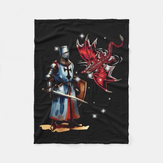 Fairy Tale Knight Children's Knight Armor Fairy Ta Fleecedecke (Vorderseite)