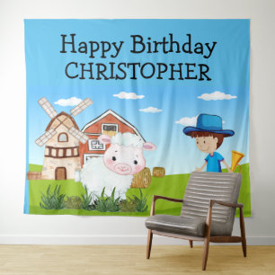 Fairy Tale Little BOY BLUE Wandteppich