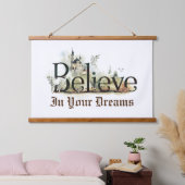 Fairy Tale Magic Creatures Believe In Your Dreams Wandteppich Mit Holzrahmen (Schlafzimmer)