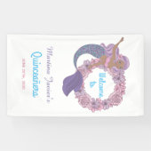 Fairy Tale Mermaid Quinceañera 15. Geburtstag Banner (Horizontal)