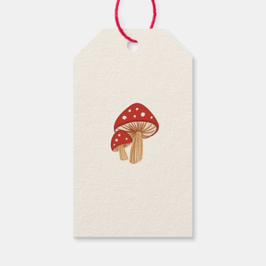 Fairy Tale Mushrooms Forest Gnome Vielen Dank Geschenkanhänger (Rückseite)