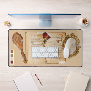 Fairy Tale Niedlich Collage Mixed Media Schreibtischunterlage