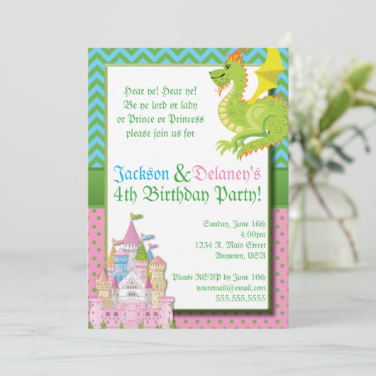 Fairy Tale Party Einladung (Stehend Vorderseite)