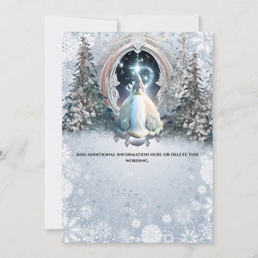 Fairy tale personalized invitations for girls einladung (Rückseite)