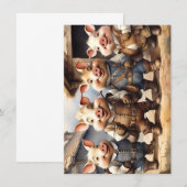 Fairy Tale Pigs Mitteilungskarte (Vorne/Hinten)