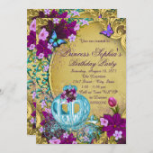 Fairy Tale Princess Birthday Party Einladung (Vorne/Hinten)