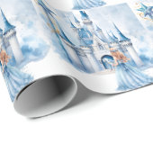 Fairy Tale Princess Burg Girl del Malcantone Geschenkpapier (Rolleneckpunkt)