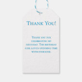 Fairy Tale Princess Burg Girl Geschenkanhänger (Rückseite)