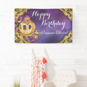 Fairy Tale Princess Carriage Princess Birthday Banner (Insitu)