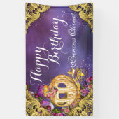 Fairy Tale Princess Carriage Princess Birthday Banner (Vertikal)