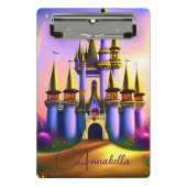 Fairy Tale Princess Castle Whimsical Giro Mini Klemmbrett (Vorderseite)