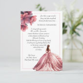 Fairy Tale Princess Quinceañera Einladung (Stehend Vorderseite)