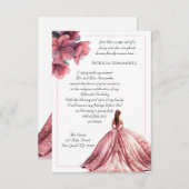 Fairy Tale Princess Quinceañera Einladung (Vorne/Hinten)