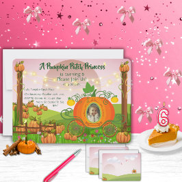 Fairy Tale Pumpkin Patch Princess Girl's Birthday Einladung