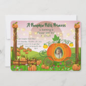 Fairy Tale Pumpkin Patch Princess Girl's Birthday Einladung (Vorderseite)