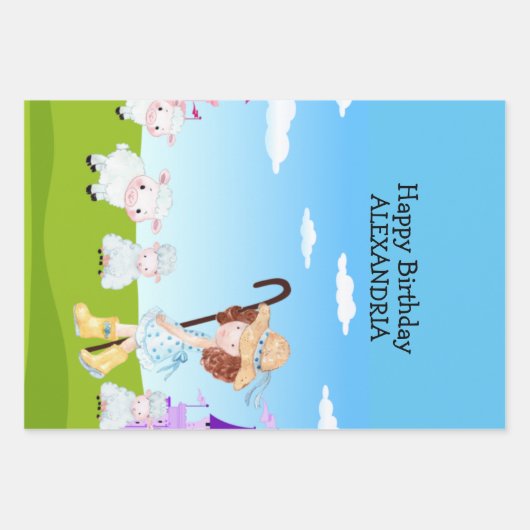 Fairy Tale Pussy Cat Fab London Queen Visit Fun Geschenkpapier Set (Vorderseite 2)