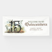 Fairy Tale Quinceanera 15. Geburtstag Banner (Horizontal)