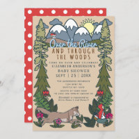 Fairy Tale Red Riding Hood Baby Dusche Einladung