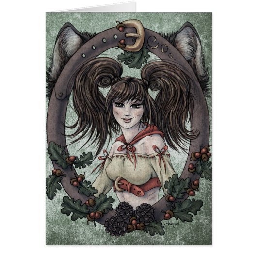 Fairy Tale "Red Riding Hood" Fantasy Art Card #1 (Vorne)