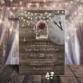 Fairy Tale Rose Blume Dome Rustikale Brauerei Hoch Einladung