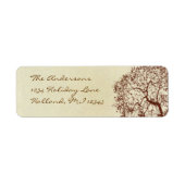 Fairy Tale Rustikale Waldbraun Rücksendeadresse (Vorne)