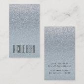 Fairy Tale Silver Glitzer Glam Glamour Chic Custom Visitenkarte (Vorne/Hinten)