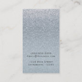 Fairy Tale Silver Glitzer Glam Glamour Chic Custom Visitenkarte (Rückseite)