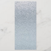 Fairy Tale Silver Glitzer Glam Wedding Party Menu Menükarte (Rückseite)