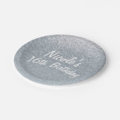 Fairy Tale Silver Glitzer Sparkle Gastgeschenk Gla Pappteller (Schrägansicht)