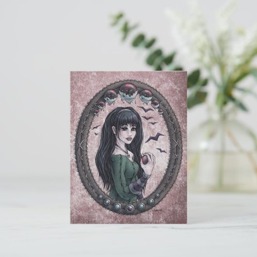 Fairy Tale "Snow White" Fantasy Art Postcard #1 Postkarte (Stehend Vorderseite)