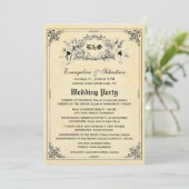 Fairy Tale Storybook Wedding Programs Programm (Stehend Vorderseite)