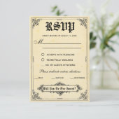 Fairy Tale Storybook Wedding RSVP Cards (Stehend Vorderseite)