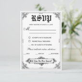 Fairy Tale Storybook Wedding RSVP Cards (Stehend Vorderseite)