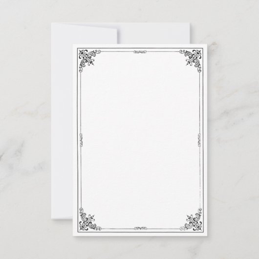 Fairy Tale Storybook Wedding RSVP Cards (Rückseite)