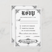 Fairy Tale Storybook Wedding RSVP Cards (Vorne/Hinten)